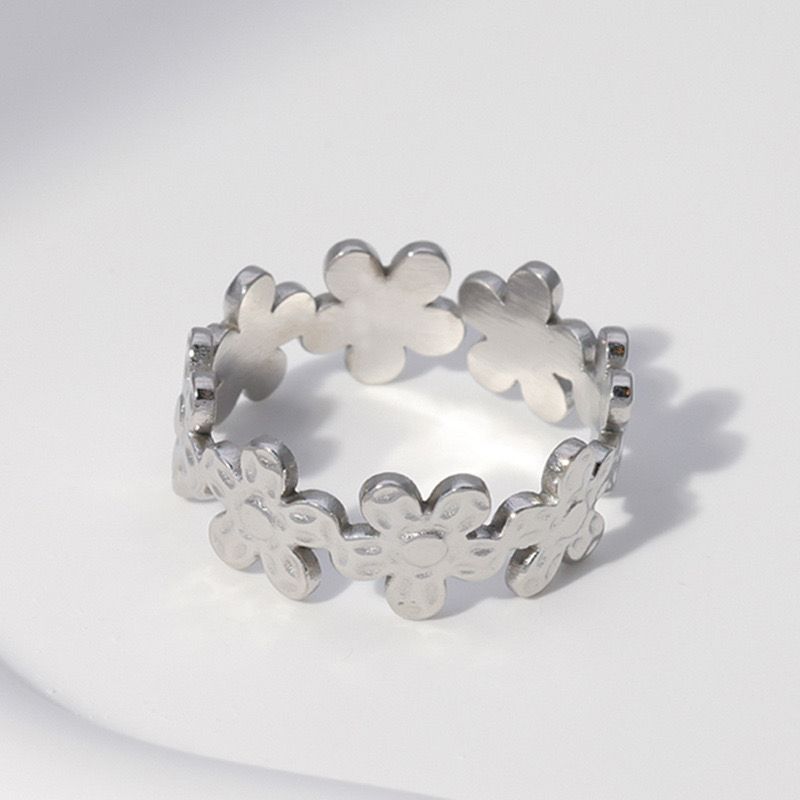 Bloom Chain Ring silver