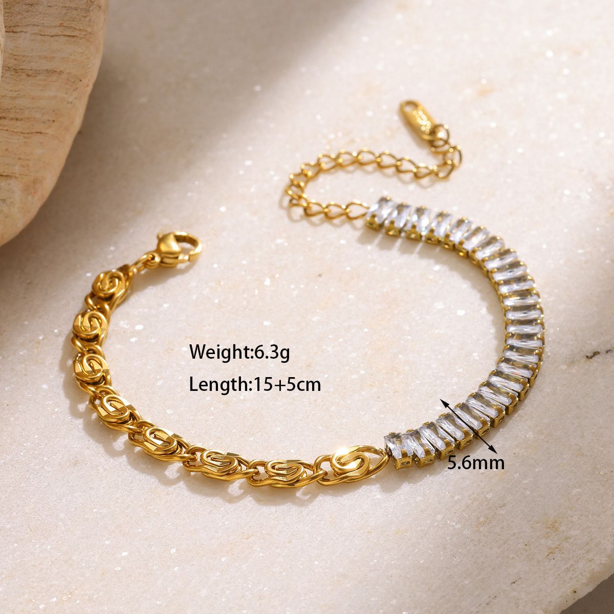 Elora 18K Gold Plated Zircon bracelet