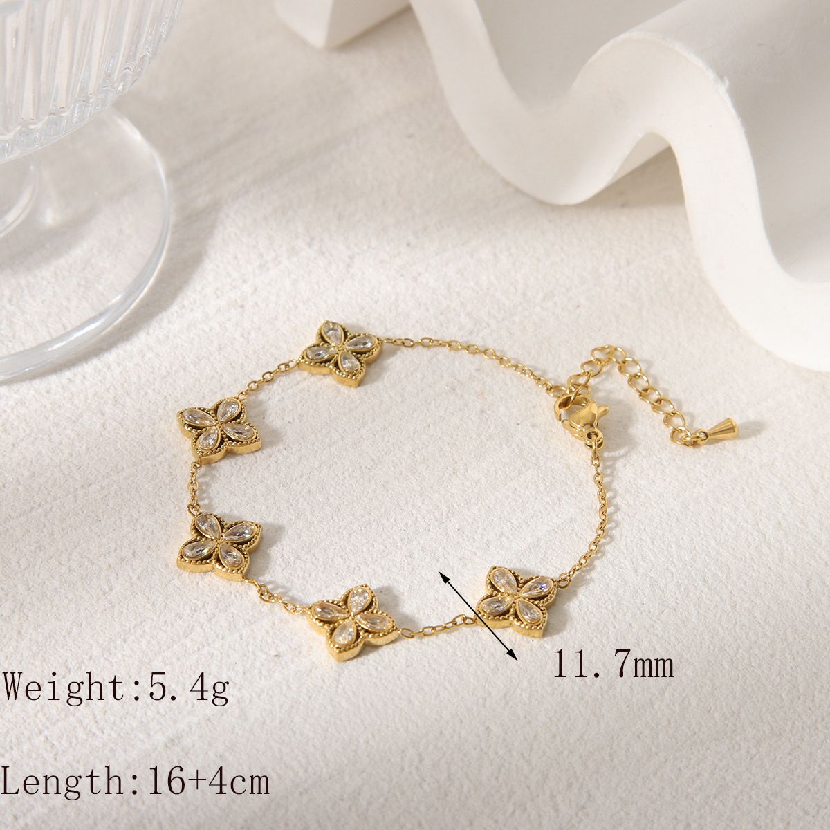 Ever Petal Stainless Steel 18K gold plated bracelet
