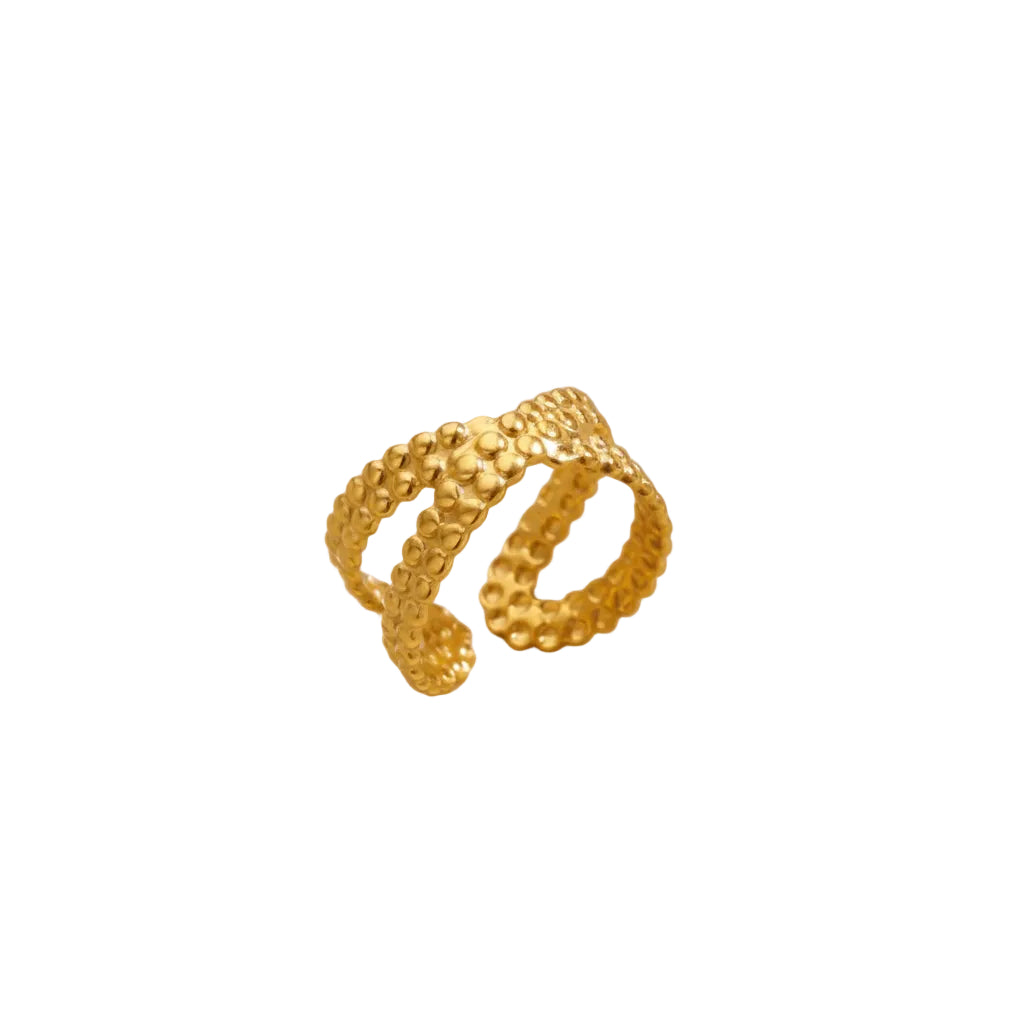 Gold Storm Ring front view