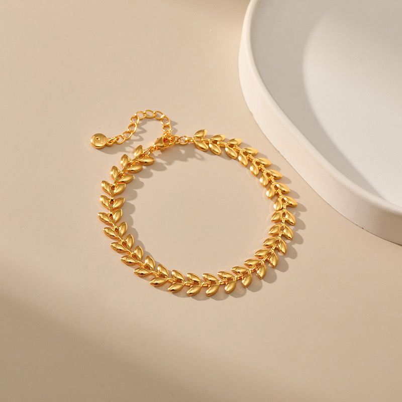 Grain Copper Plating 18K Gold Plated Bracelets