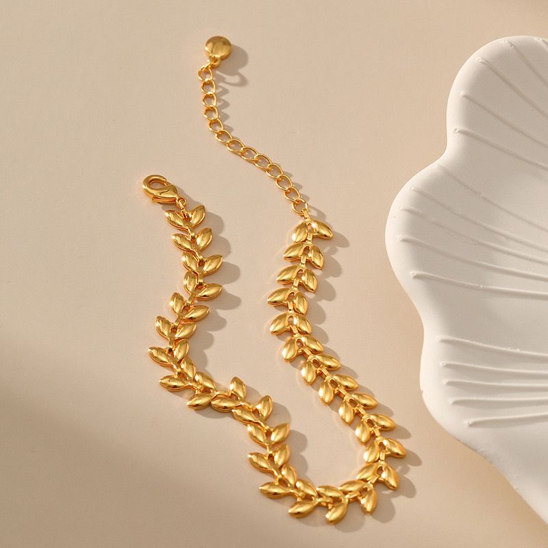 Grain Copper Plating 18K Gold Plated Bracelets