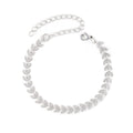 Luxurious Titanium Steel Leaf Fish Tail Bracelet
