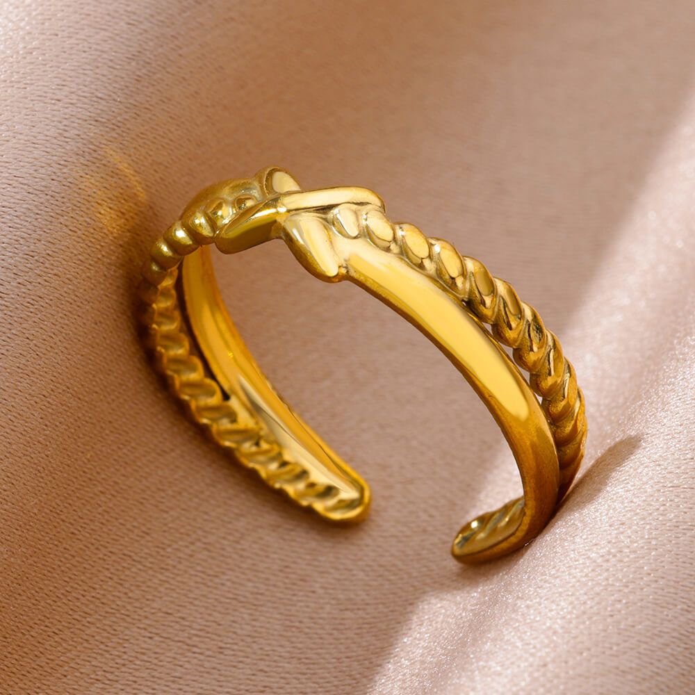 Molten Gold Ring front view