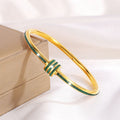 Royal Green Bangle gold