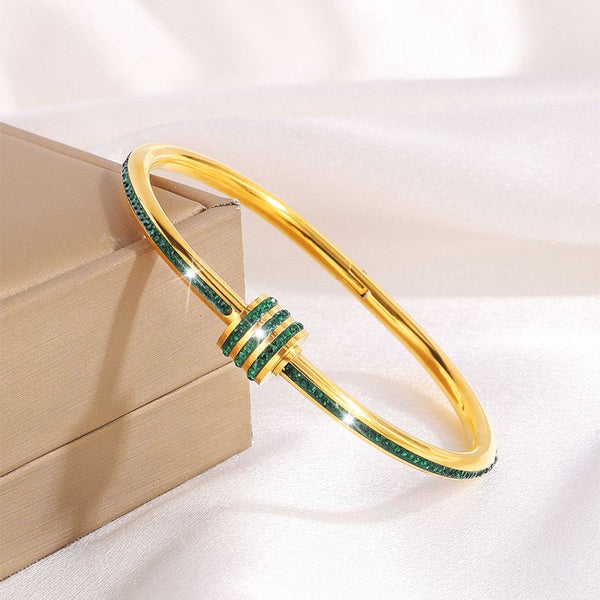 Royal Green Bangle gold
